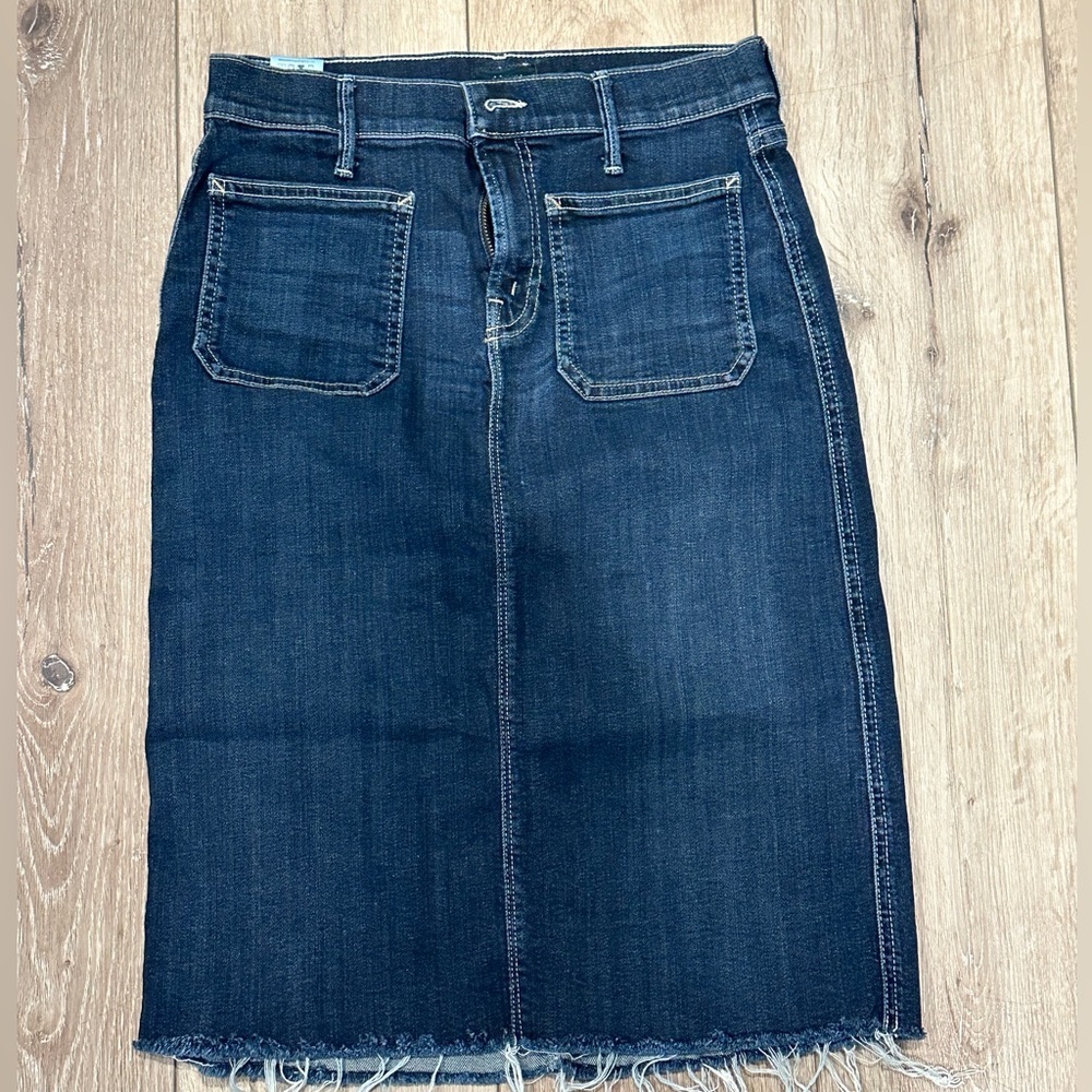 Mother pencil denim skirt